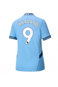 Manchester City Erling Haaland #9 Voetbaltruitje Thuis tenue Dames 2024-25 Korte Mouw